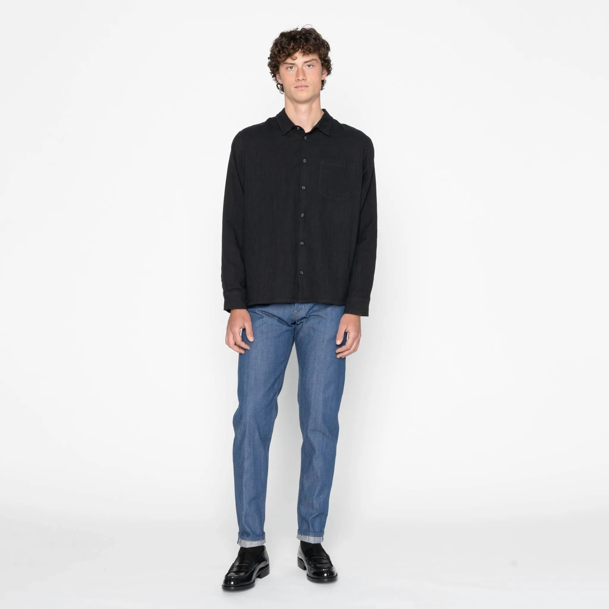 True Shirt - Double Weave Slub Gauze - Black sold by Tate + Yoko product image thumbnail 5