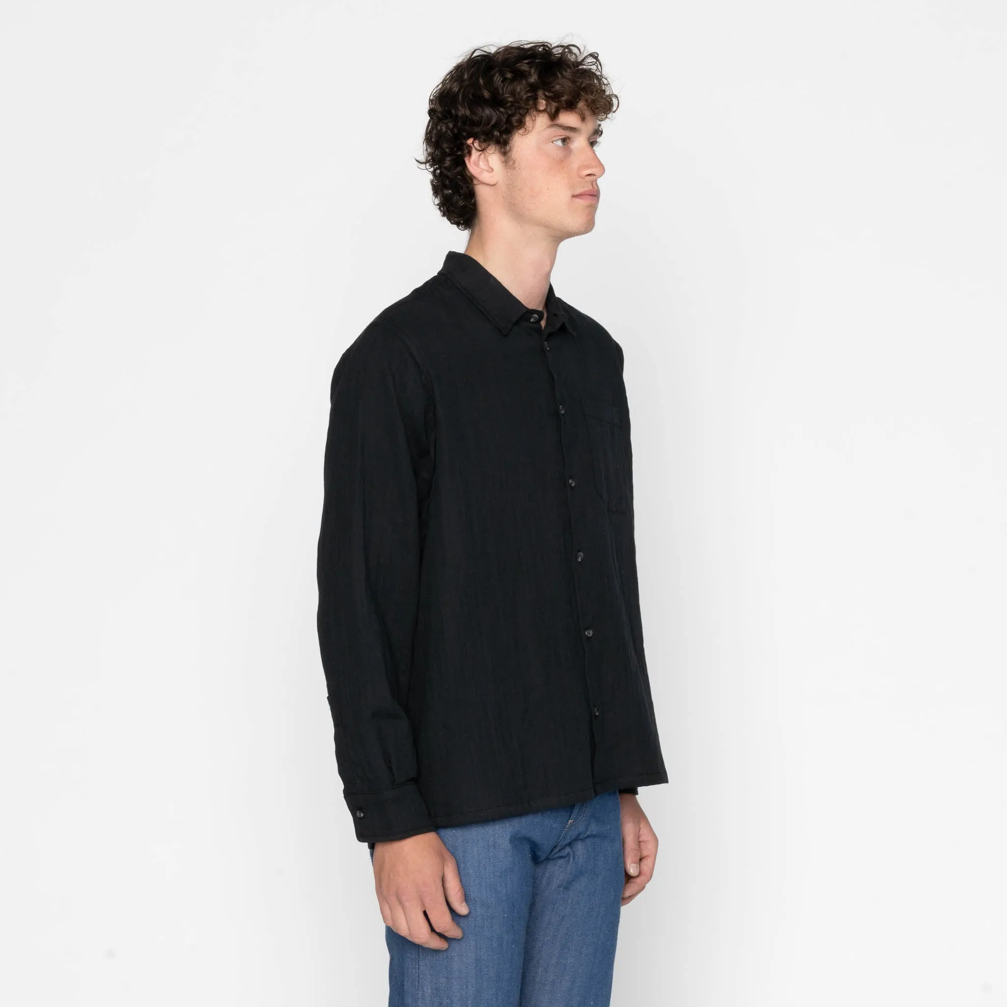 True Shirt - Double Weave Slub Gauze - Black sold by Tate + Yoko product image thumbnail 3