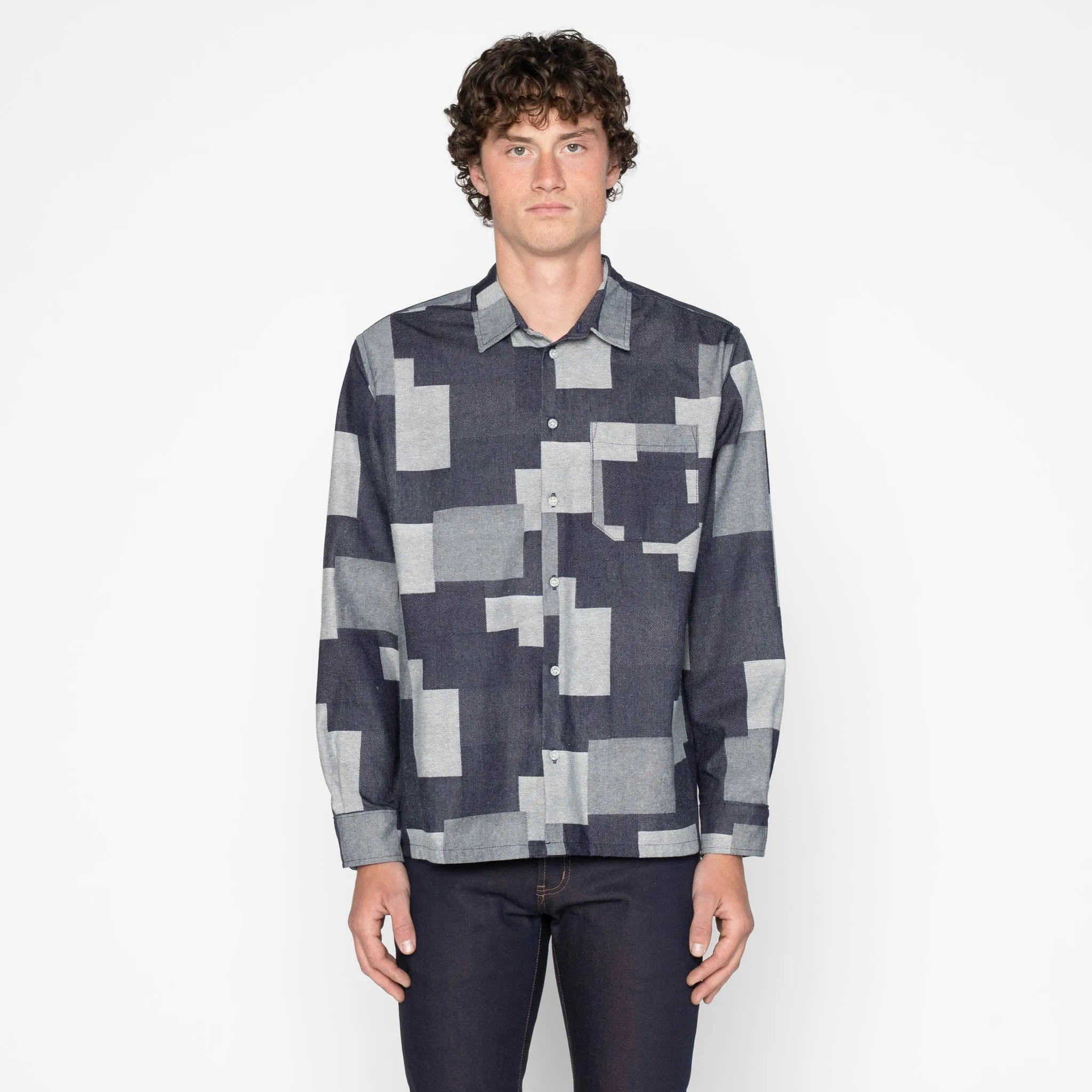 True Shirt - Jacquard Denim - Indigo sold by Tate + Yoko product image thumbnail 2