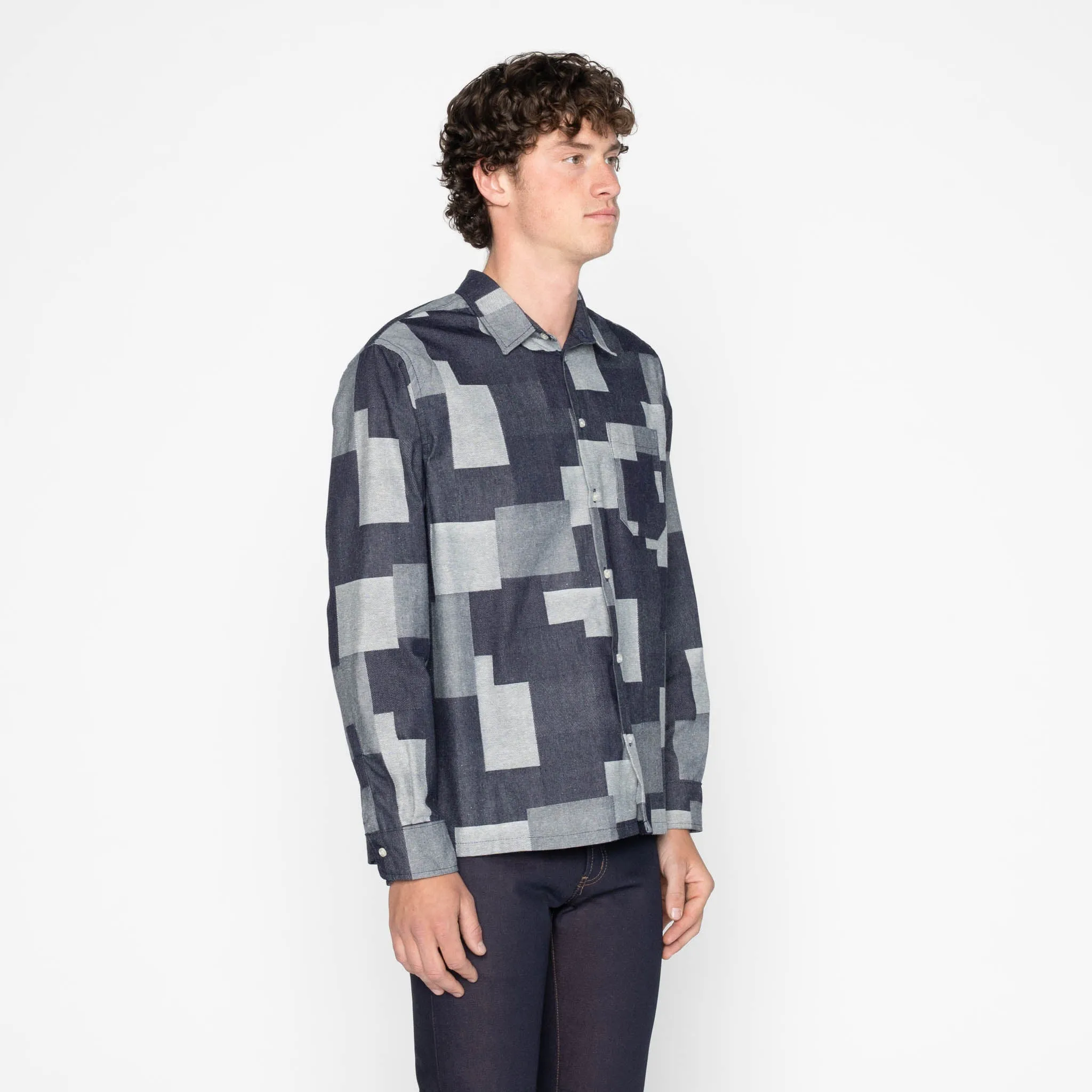 True Shirt - Jacquard Denim - Indigo sold by Tate + Yoko product image thumbnail 3