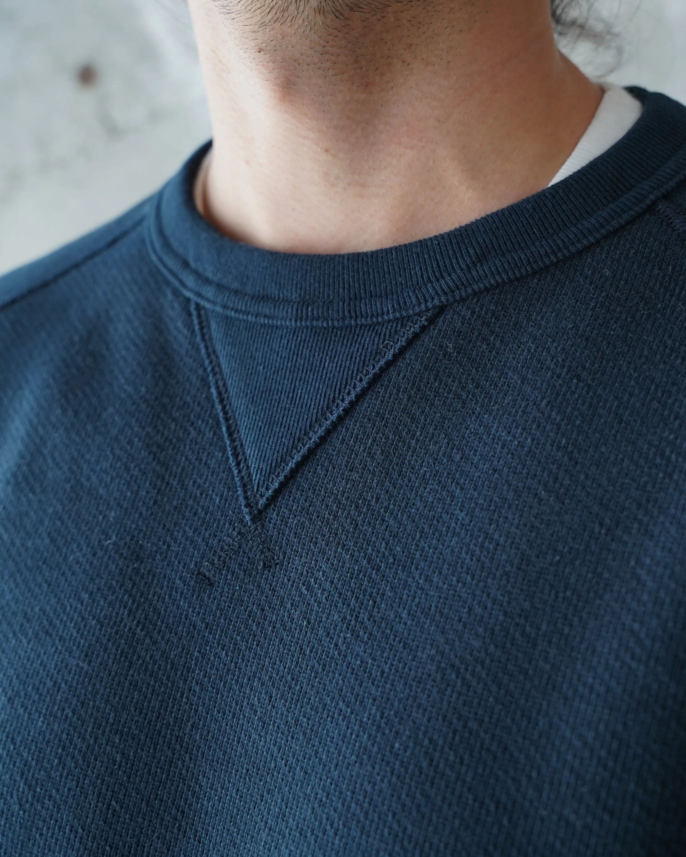 Pullover Crewneck - 701gsm Double Heavyweight French Terry - Navy sold by Tate + Yoko product image thumbnail 4