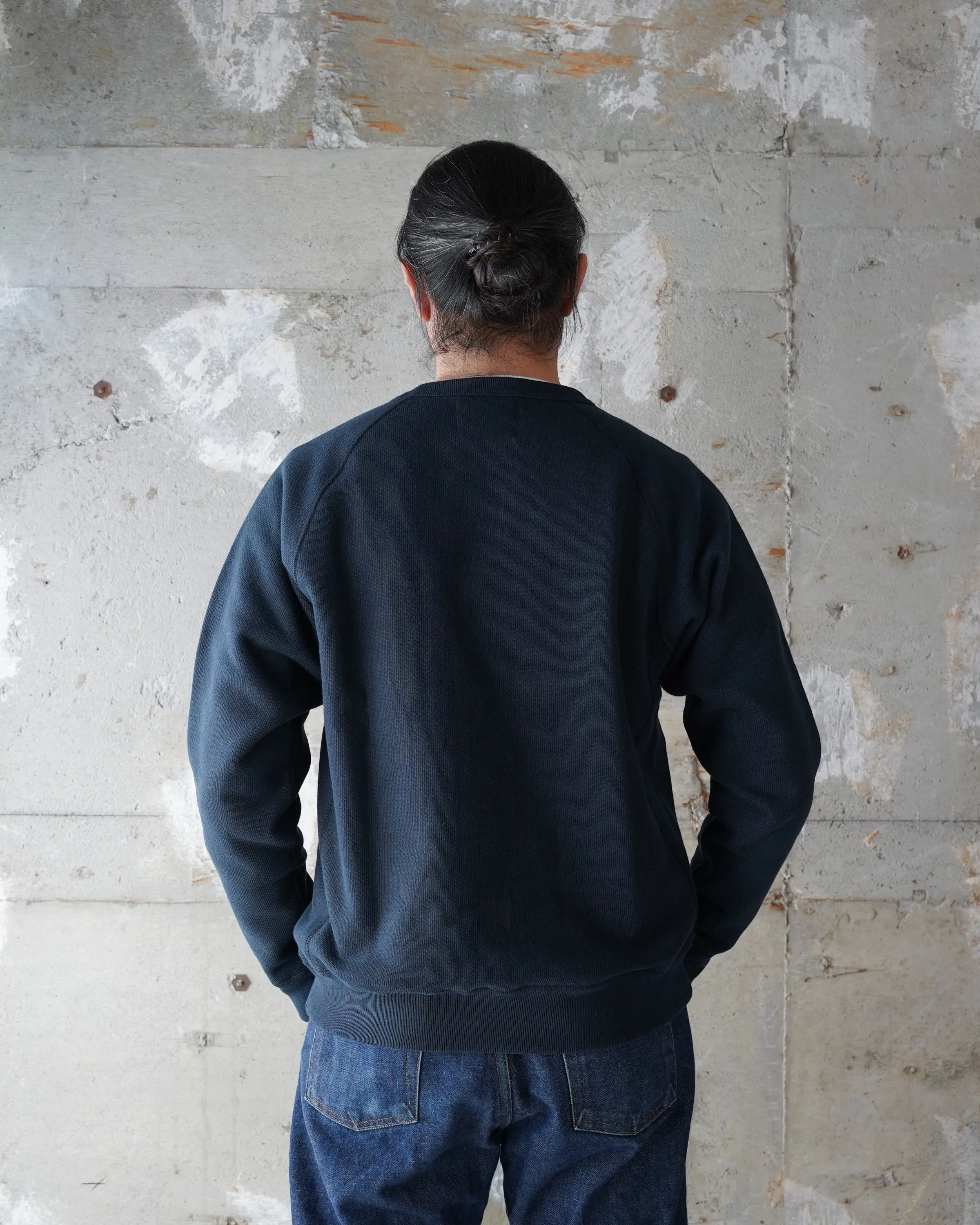 Pullover Crewneck - 701gsm Double Heavyweight French Terry - Navy sold by Tate + Yoko product image thumbnail 3