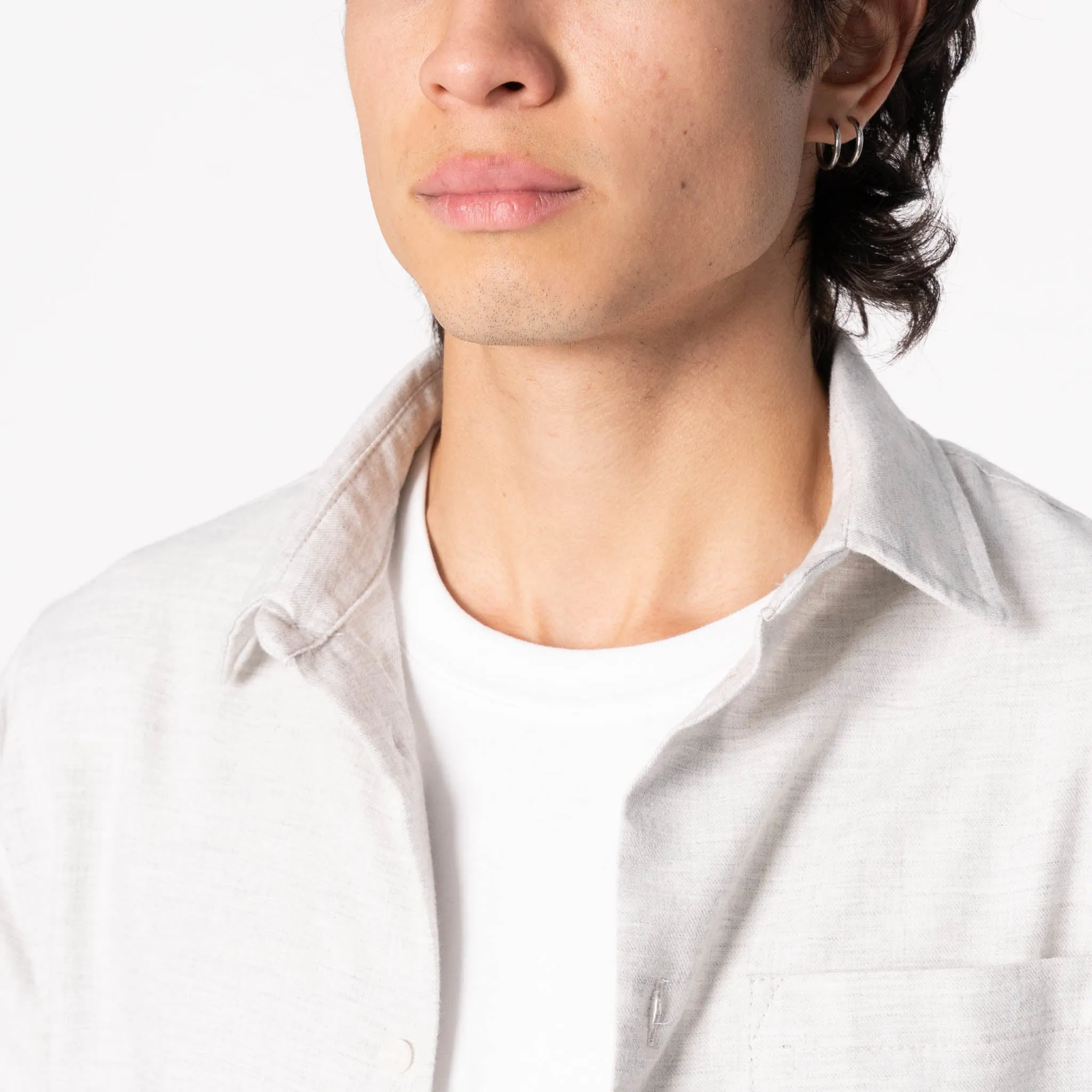 True Shirt - Soft Twill - Pale Grey sold by Tate + Yoko product image thumbnail 4
