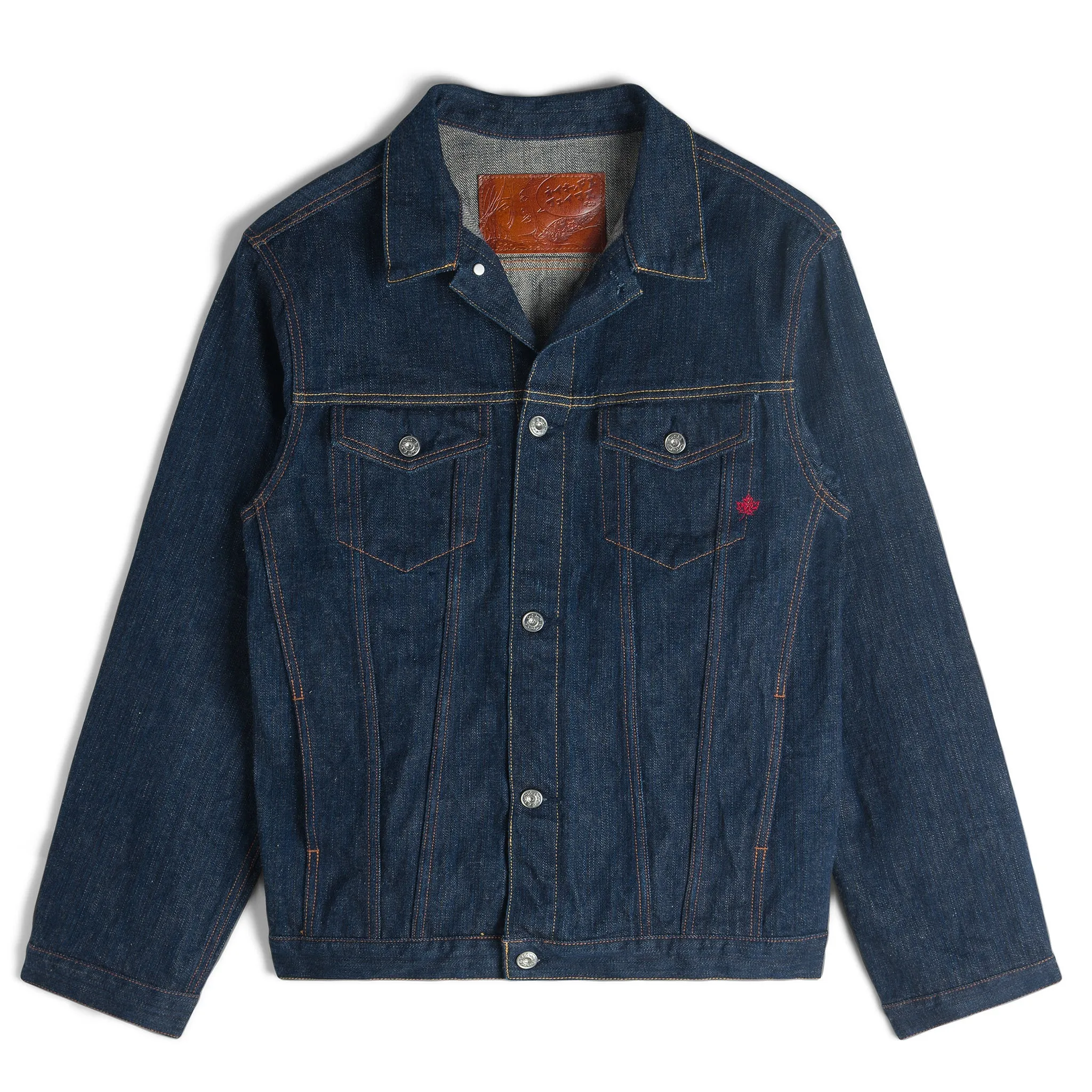 Denim Jacket - MIJ9 - "Tennen Ai" Natural Indigo Slub Selvedge sold by Tate + Yoko