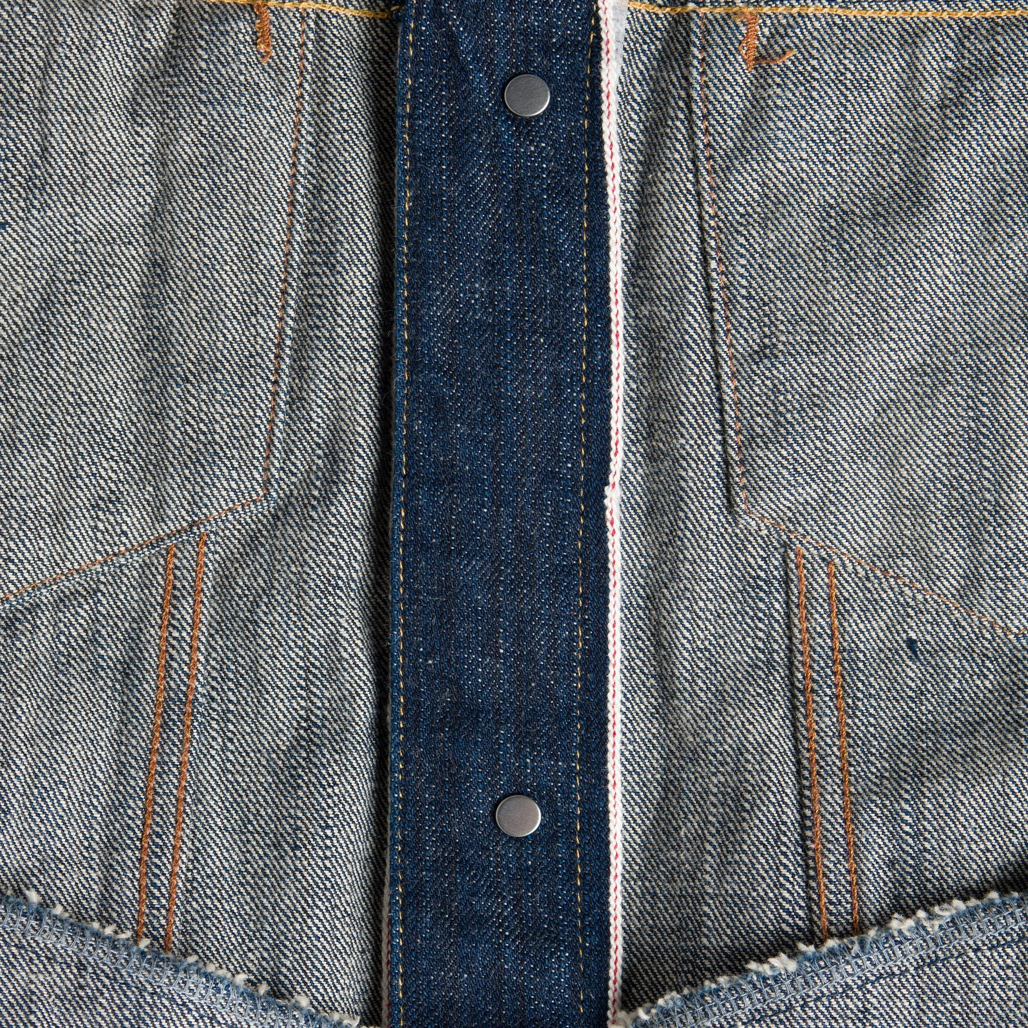 Denim Jacket - MIJ9 - "Tennen Ai" Natural Indigo Slub Selvedge sold by Tate + Yoko product image thumbnail 4