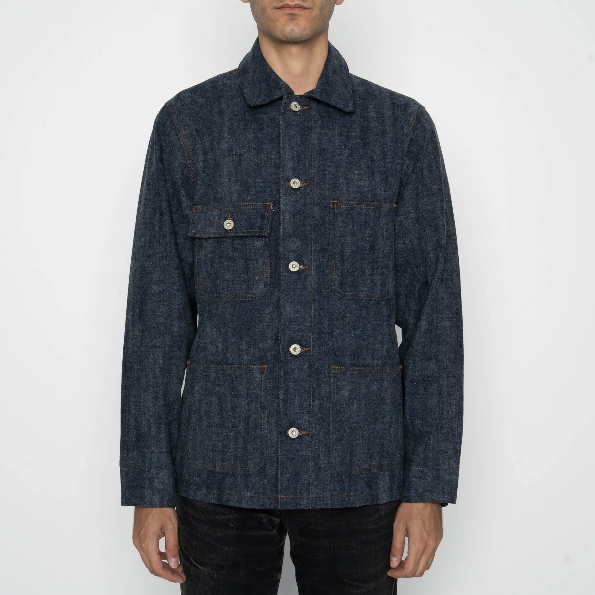 Chore Coat - Max Brush Selvedge - Indigo sold by Tate + Yoko product image thumbnail 2