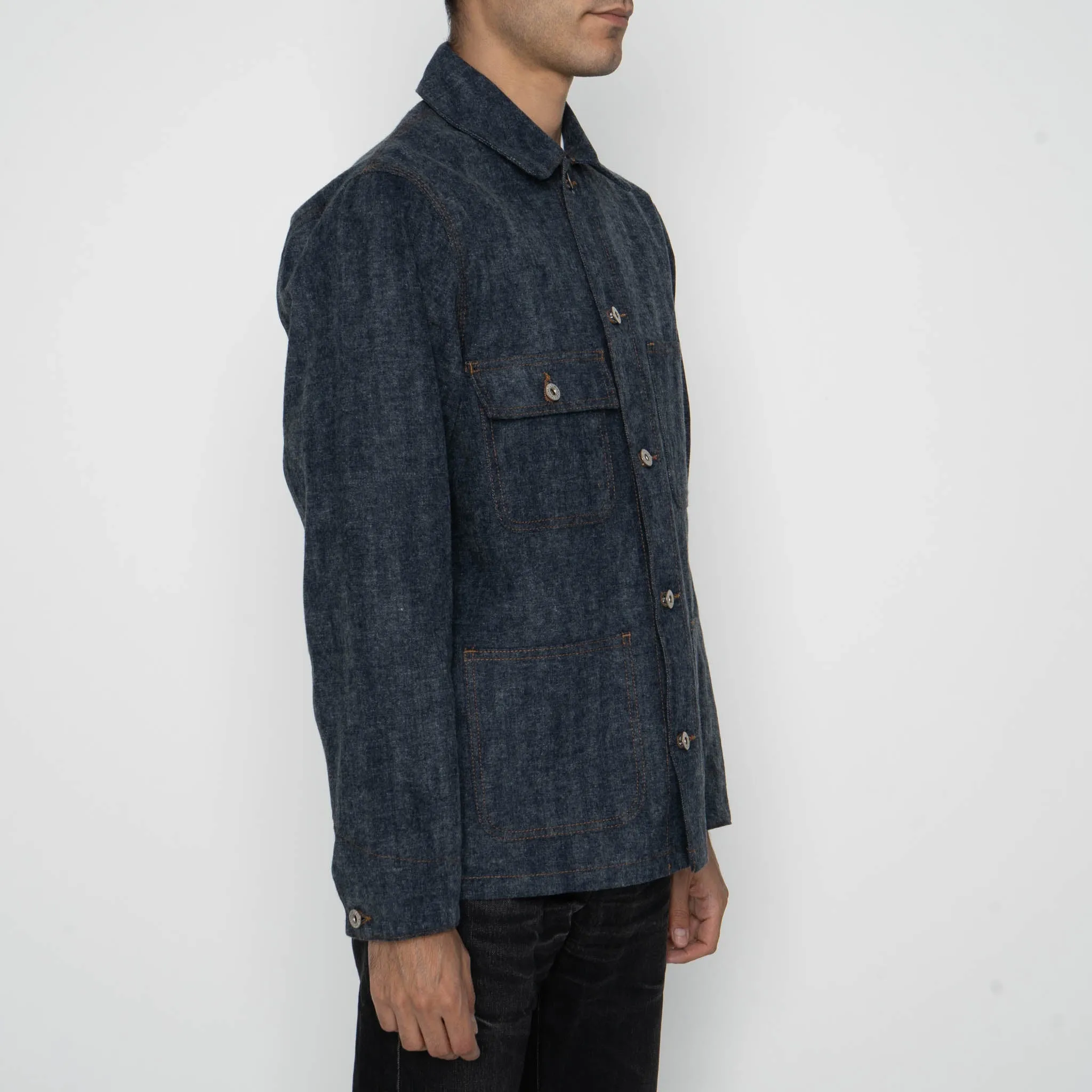Chore Coat - Max Brush Selvedge - Indigo sold by Tate + Yoko product image thumbnail 3