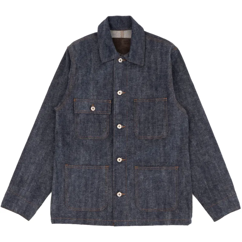 Chore Coat  - Max Brush Selvedge - Indigo made by Naked & Famous Denim