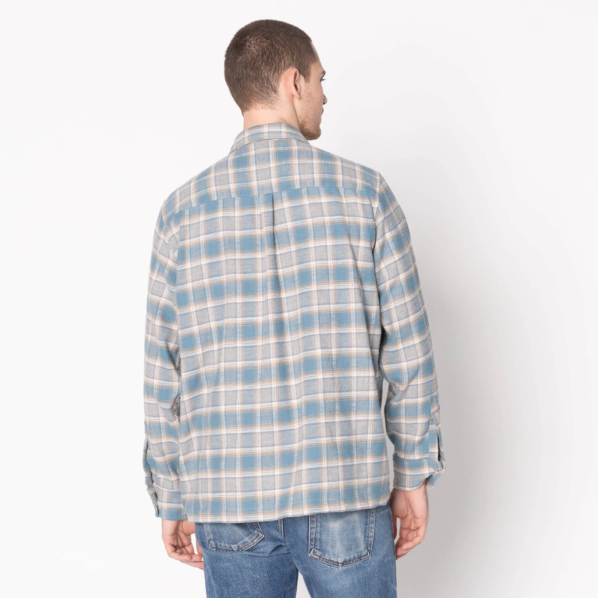 True Shirt - Soft Brushed Faded Flannel - Faded Blue sold by Tate + Yoko product image thumbnail 3
