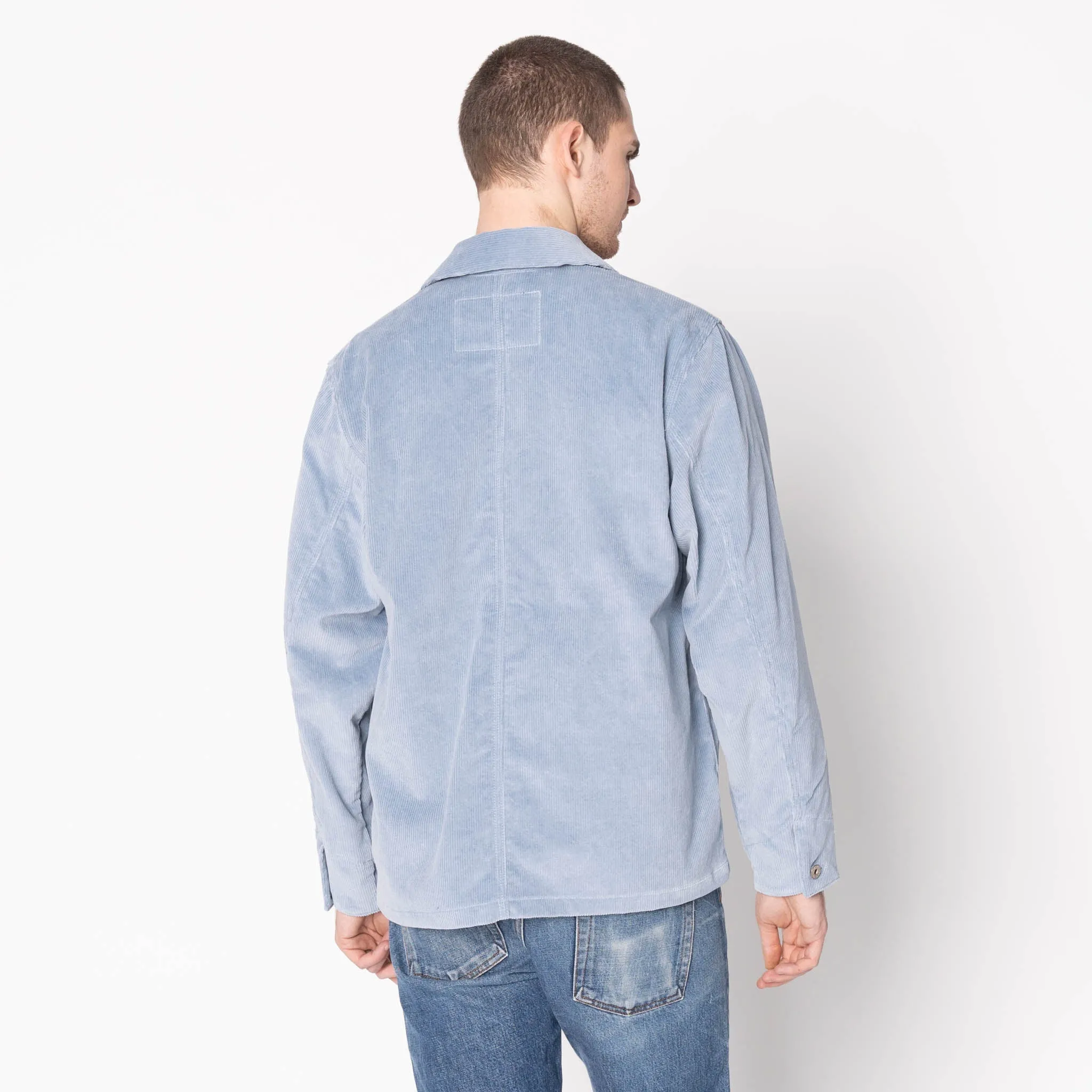 Chore Coat - Faded Corduroy Organic - Pale Indigo sold by Tate + Yoko product image thumbnail 3
