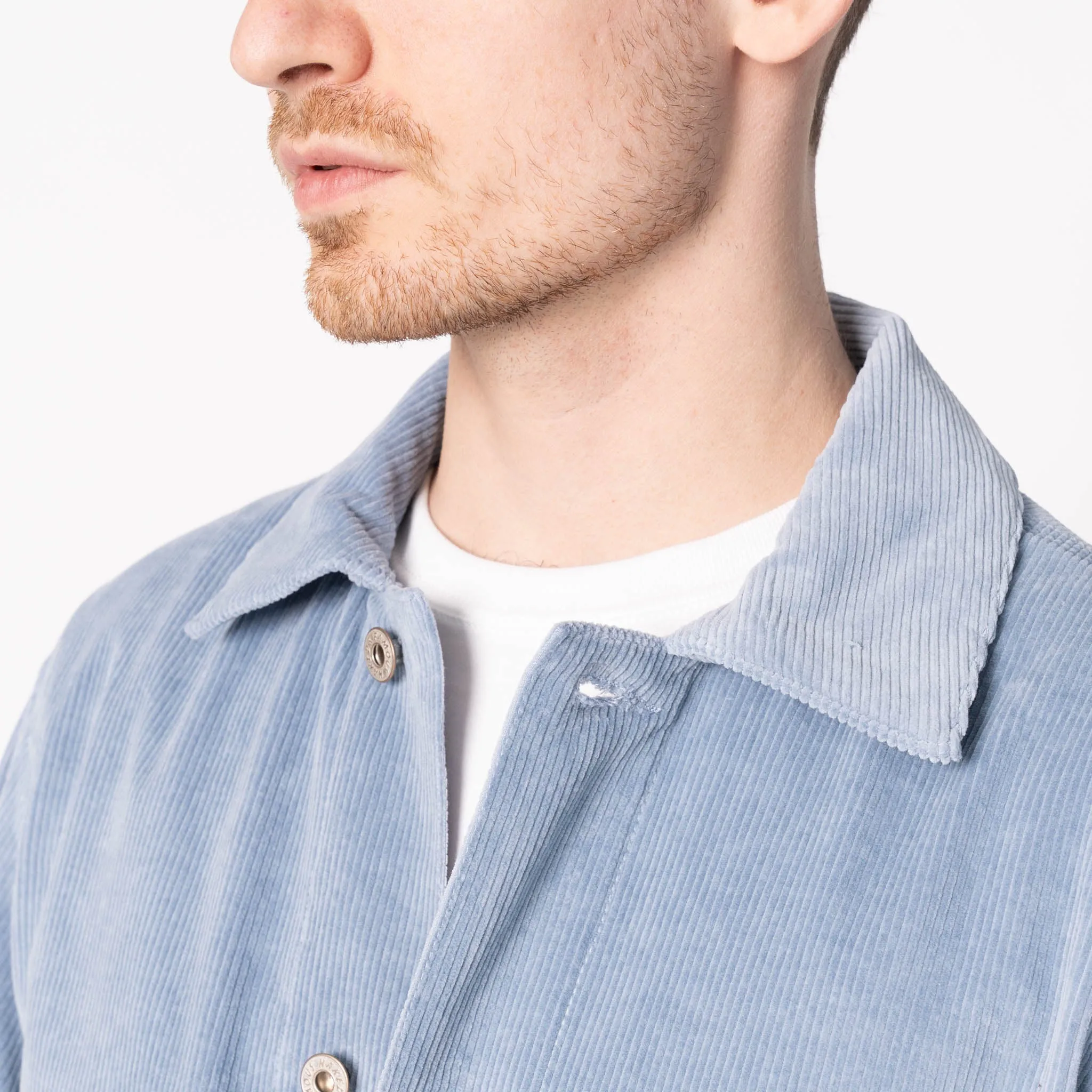 Chore Coat - Faded Corduroy Organic - Pale Indigo sold by Tate + Yoko product image thumbnail 4