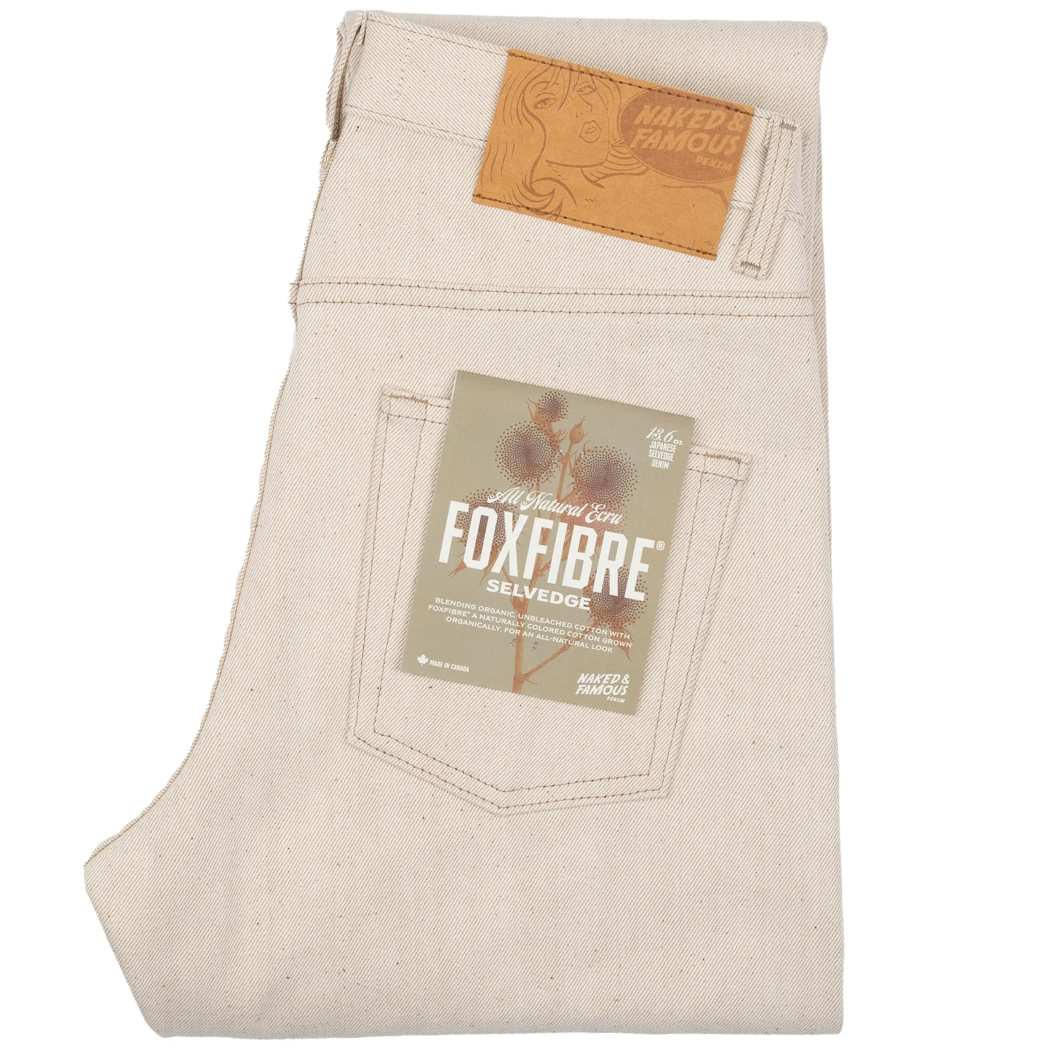 Easy Guy - All Natural Ecru Foxfibre® Selvedge sold by Tate + Yoko
