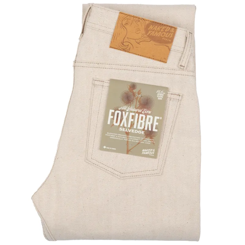 Weird Guy - All Natural Ecru Foxfibre® Selvedge made by Naked & Famous Denim