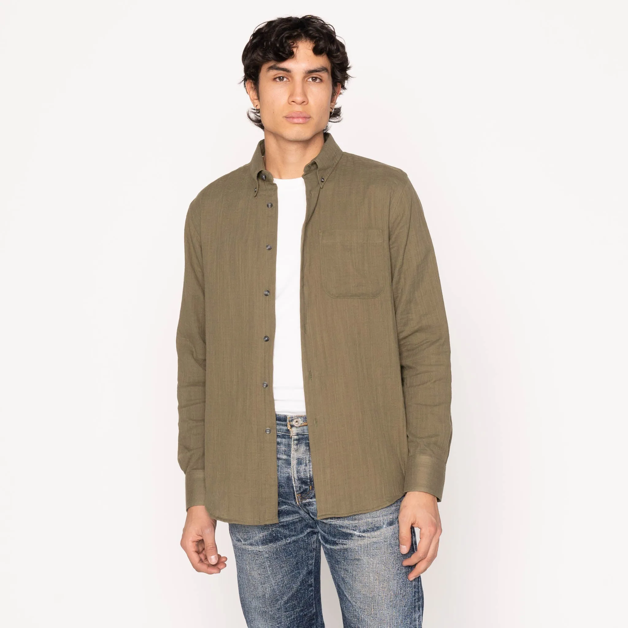 Easy Shirt - Double Weave Slub Gauze - Juniper sold by Tate + Yoko product image thumbnail 2