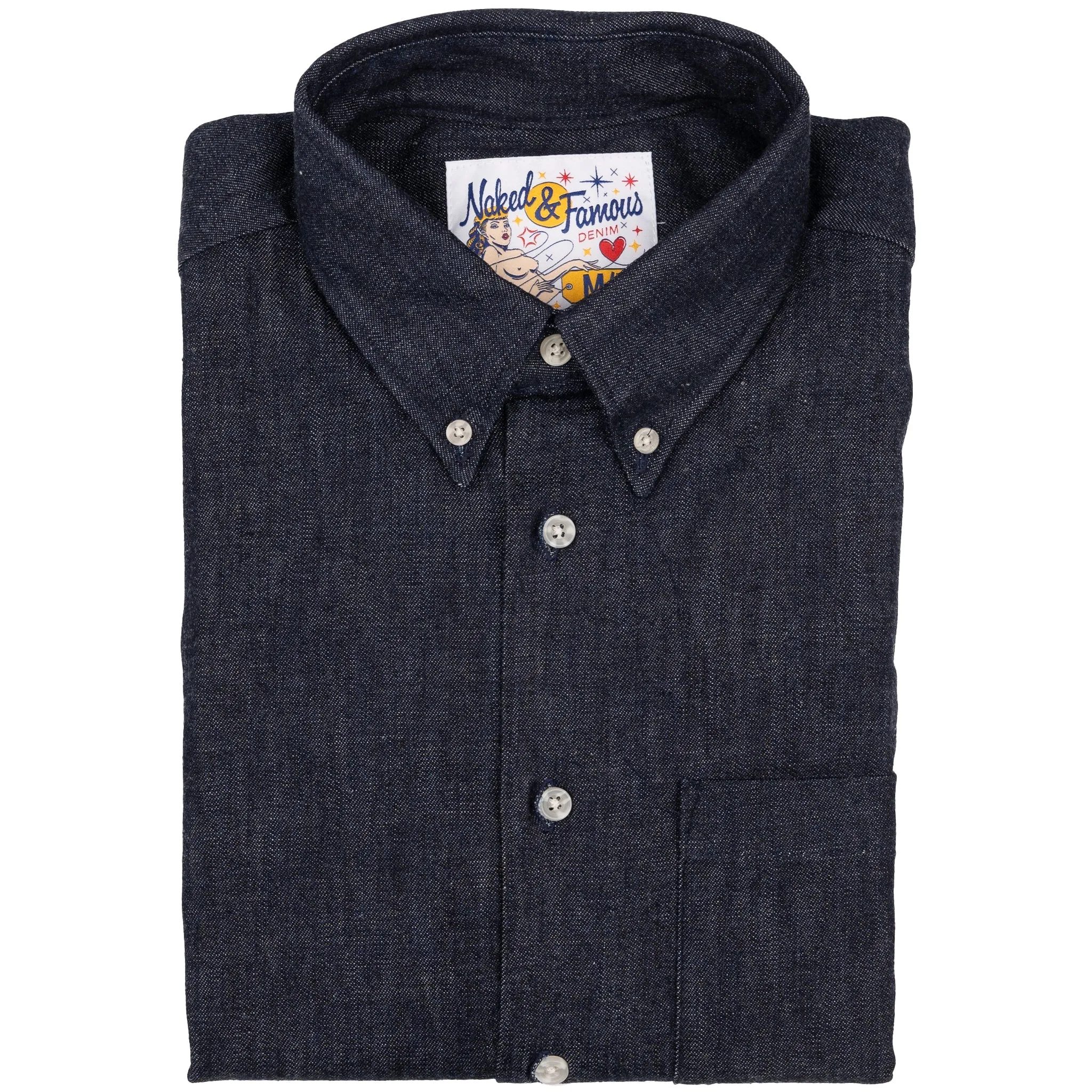 Easy Shirt - Slub Nep Denim sold by Tate + Yoko