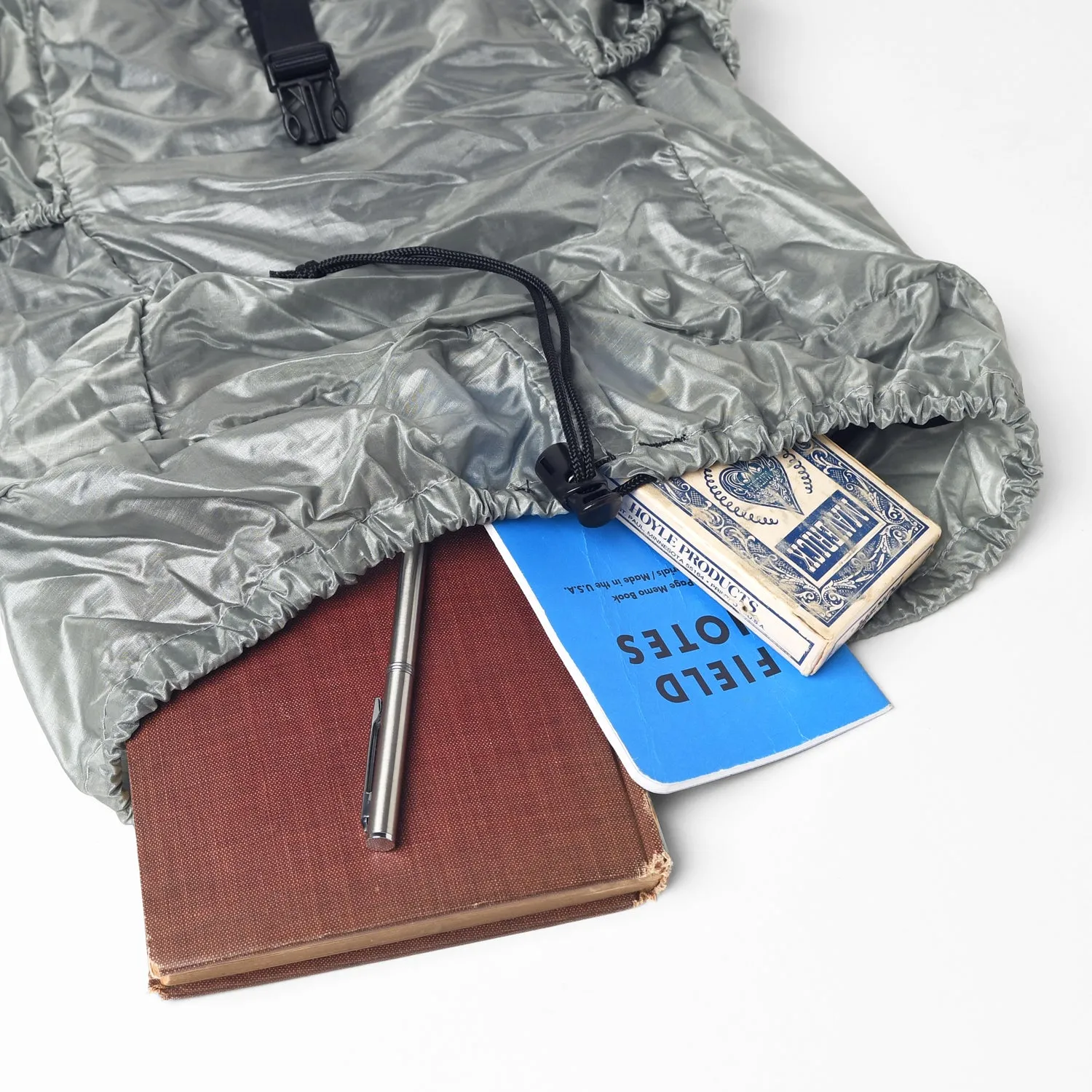 Packable Back Pack - 1.1oz Parachute Nylon Silver sold by Tate + Yoko product image thumbnail 3