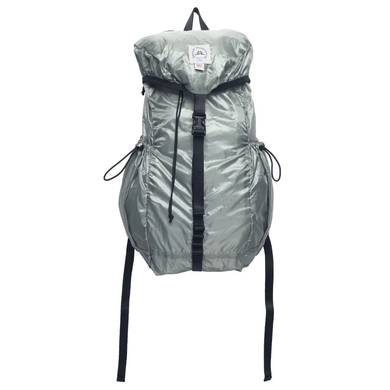 Packable Back Pack - 1.1oz Parachute Nylon Silver sold by Tate + Yoko