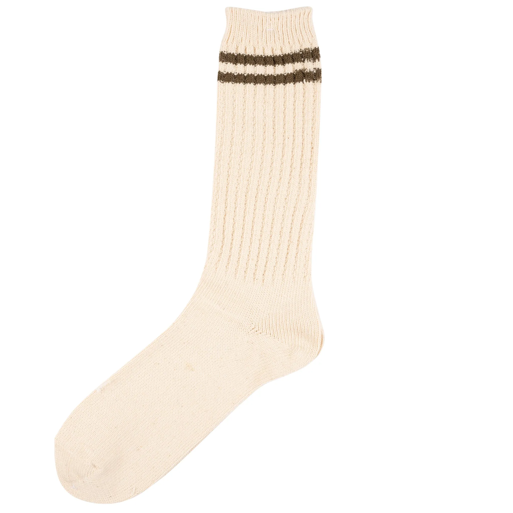 OC 2Line Pique Rib Crew - Olive sold by Tate + Yoko