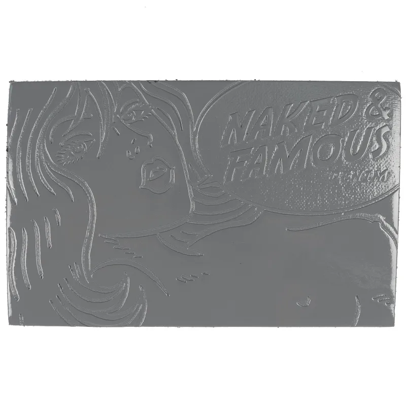 Tragic Blond Leather Patch - Patent Grey made by Naked & Famous Denim