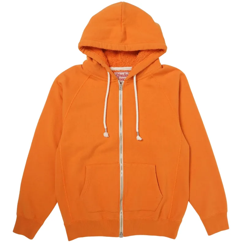 Zip Hoodie - Super Looper French Terry - Orange made by Wonder Looper