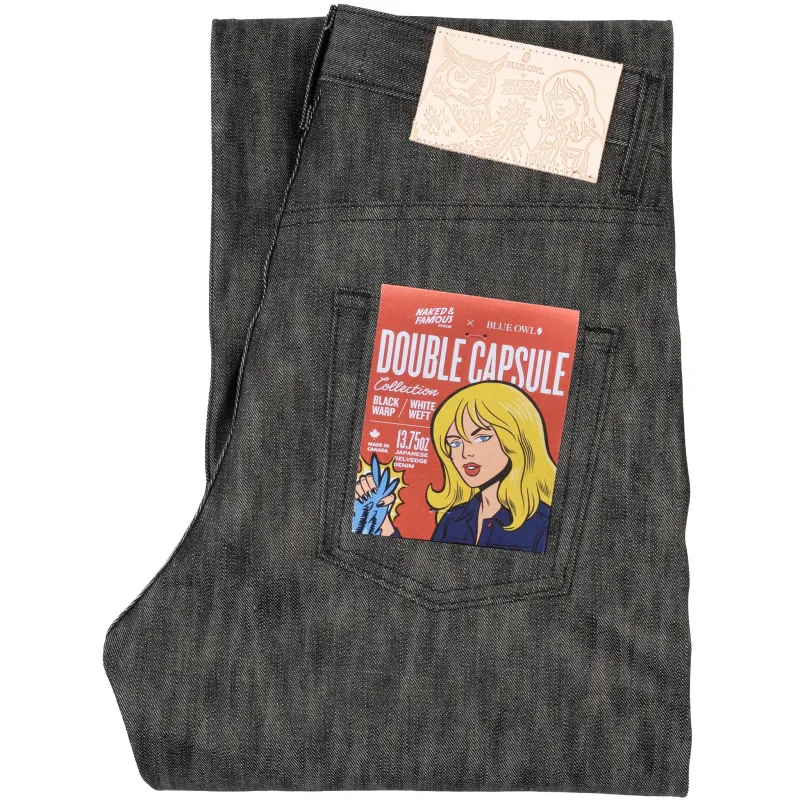 Strong Guy - Double Capsule -Black Warp / White Weft Selvedge made by Naked & Famous Denim