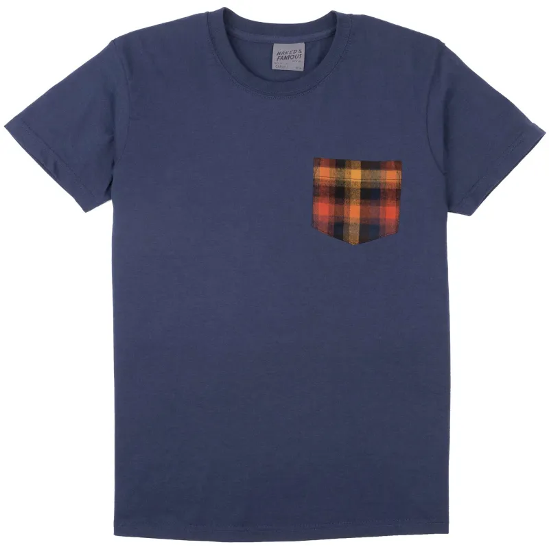 Pocket Tee - Navy + Shaggy Flannel made by Naked & Famous Denim