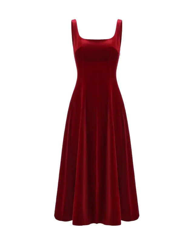 Eleanora Velvet Maxi Dress (Red) sold by Nana Jacqueline