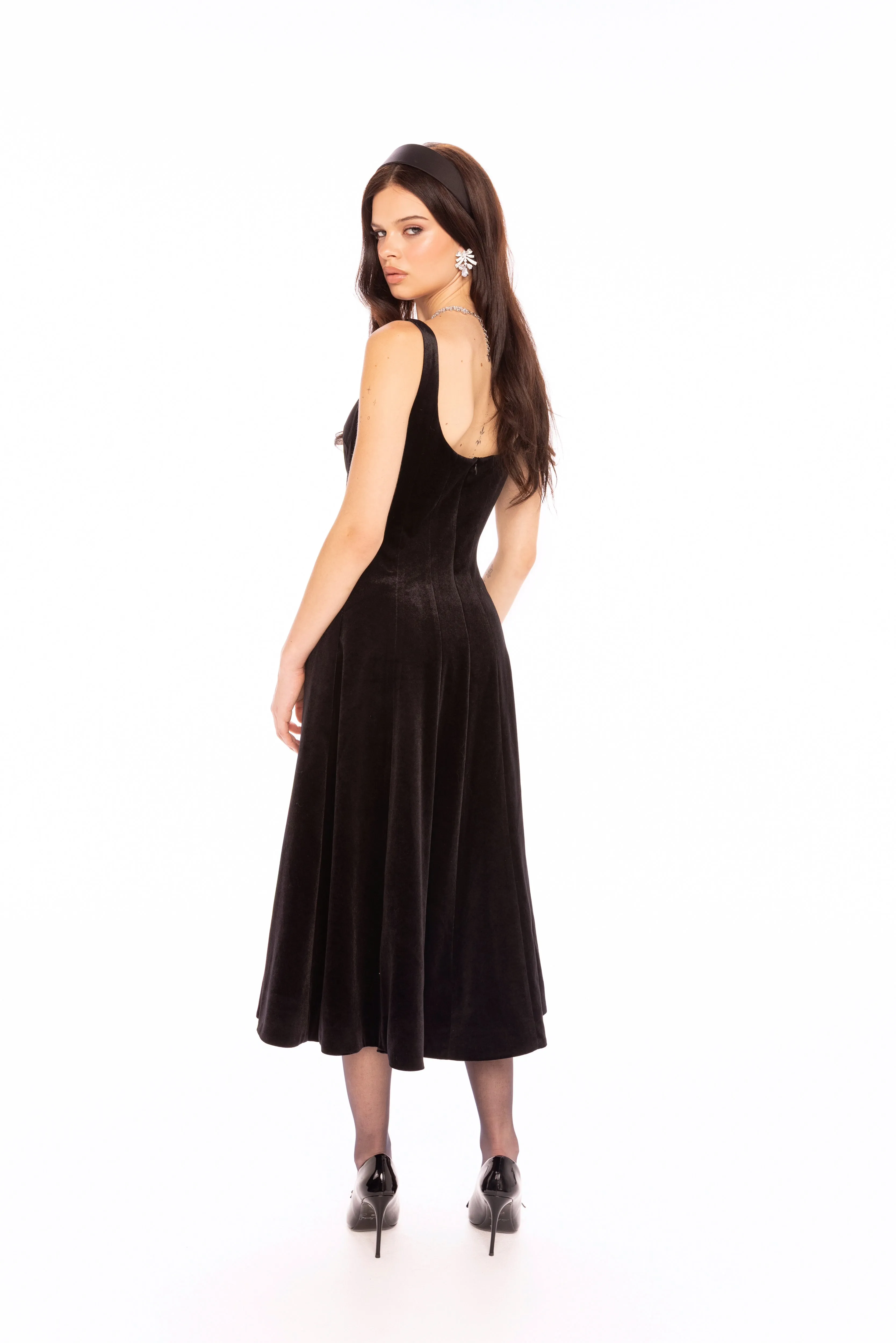 Eleanora Velvet Maxi Dress (Black) sold by Nana Jacqueline product image thumbnail 4