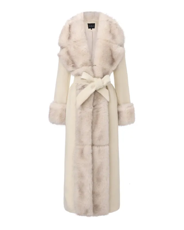 Adriana Faux Fur Coat (Off-White) sold by Nana Jacqueline