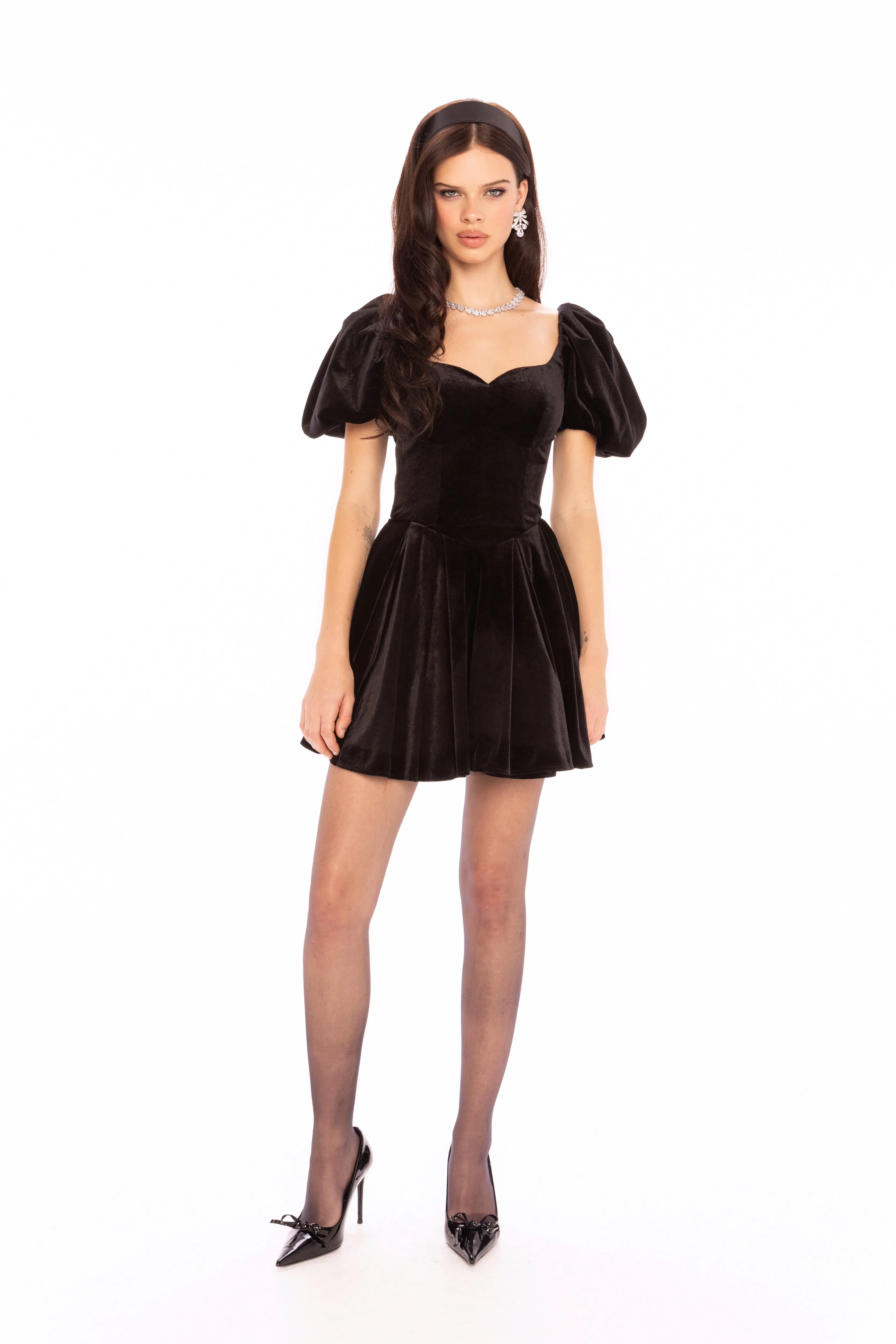 Lillian Velvet Mini Dress sold by Nana Jacqueline product image thumbnail 3