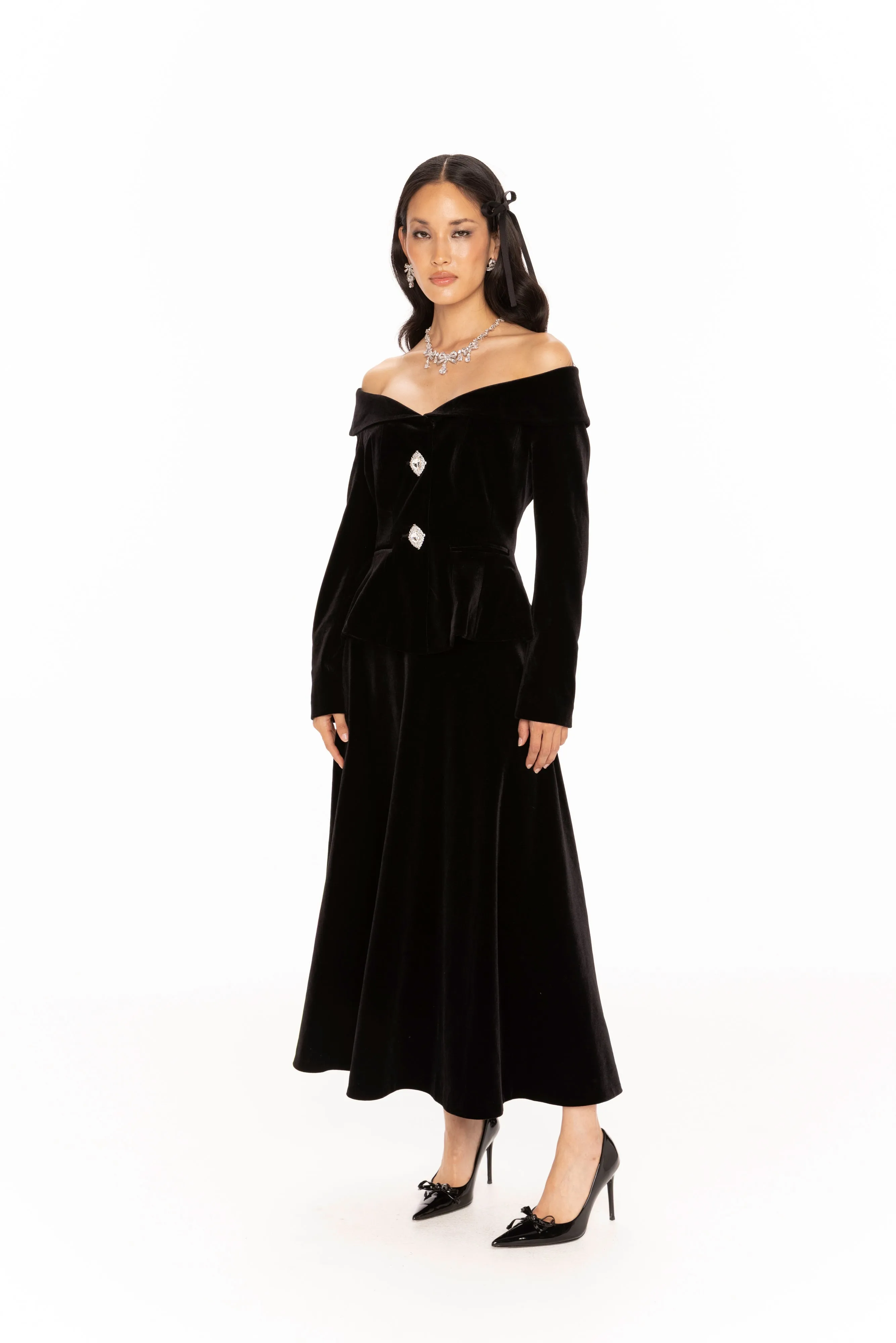 Blaire Velvet Top (Black) sold by Nana Jacqueline product image thumbnail 3