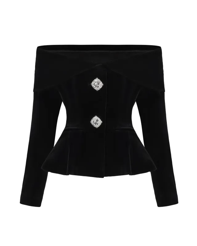 Blaire Velvet Top (Black) made by Nana Jacqueline