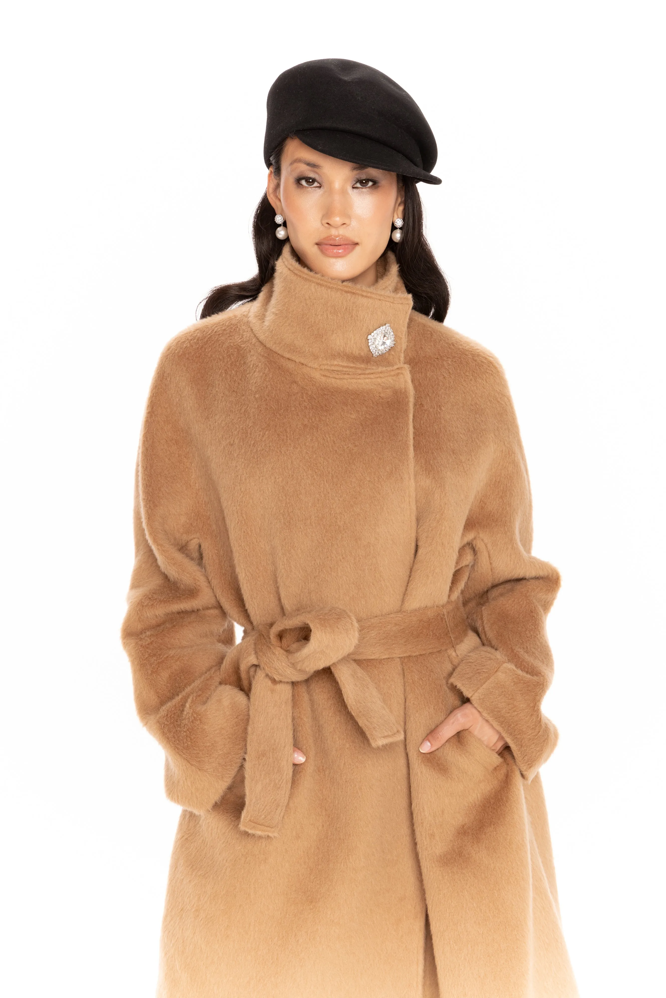 Audrey Long Coat (Camel) sold by Nana Jacqueline product image thumbnail 5