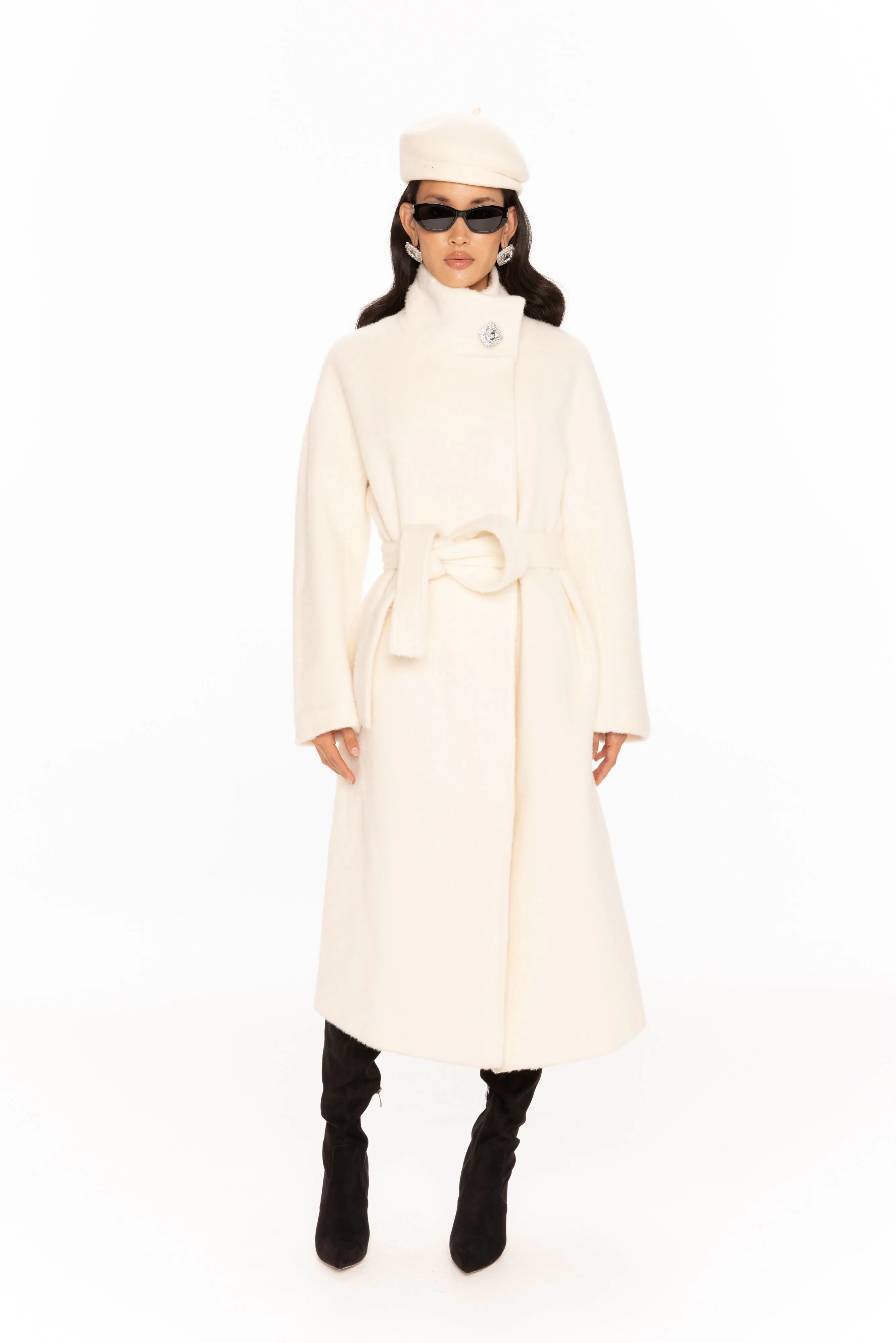 Audrey Long Coat (Off-white) sold by Nana Jacqueline product image thumbnail 2