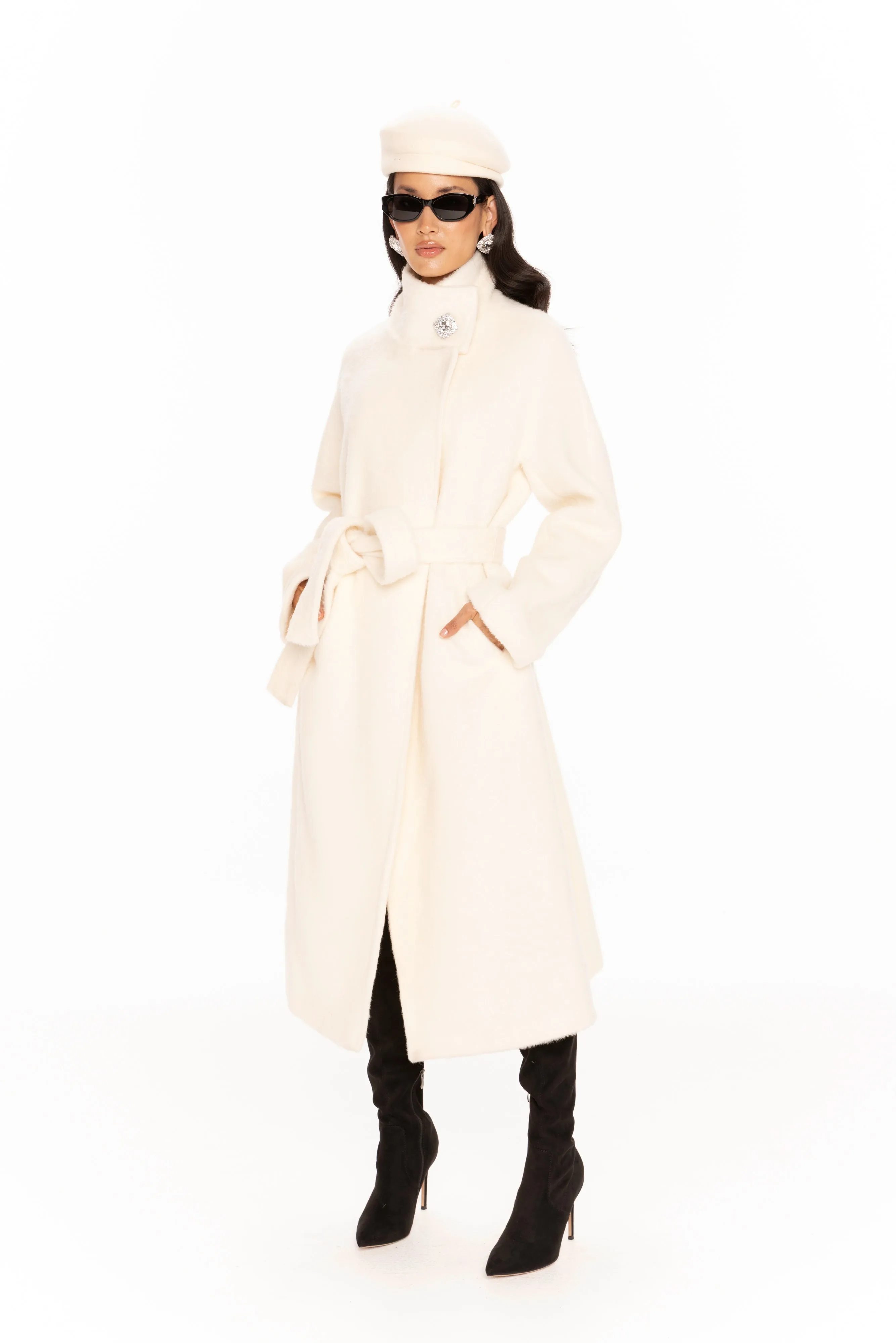 Audrey Long Coat (Off-white) sold by Nana Jacqueline product image thumbnail 4