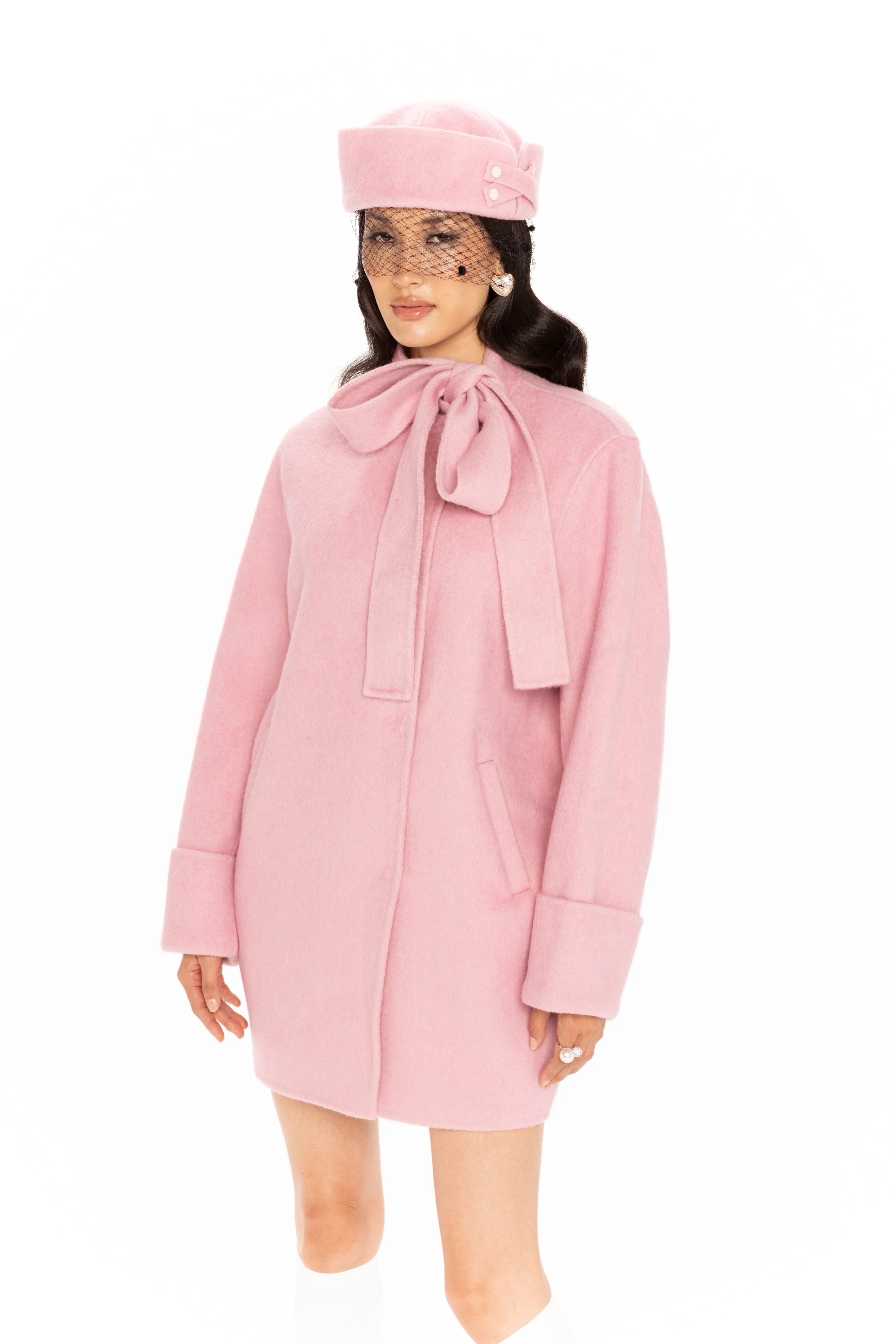 Juliette Cocoon Coat (Pink) sold by Nana Jacqueline product image thumbnail 2
