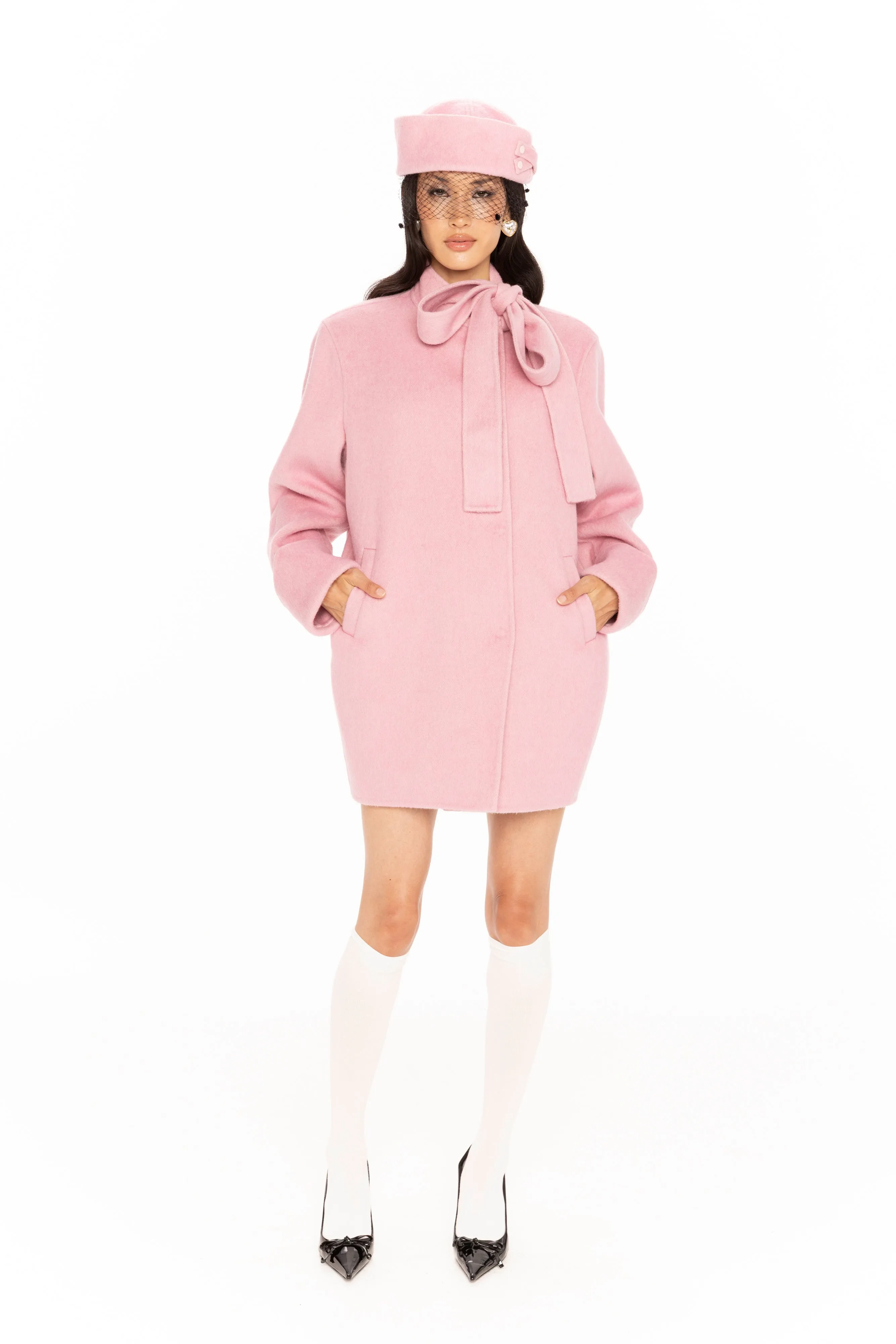 Juliette Cocoon Coat (Pink) sold by Nana Jacqueline product image thumbnail 4