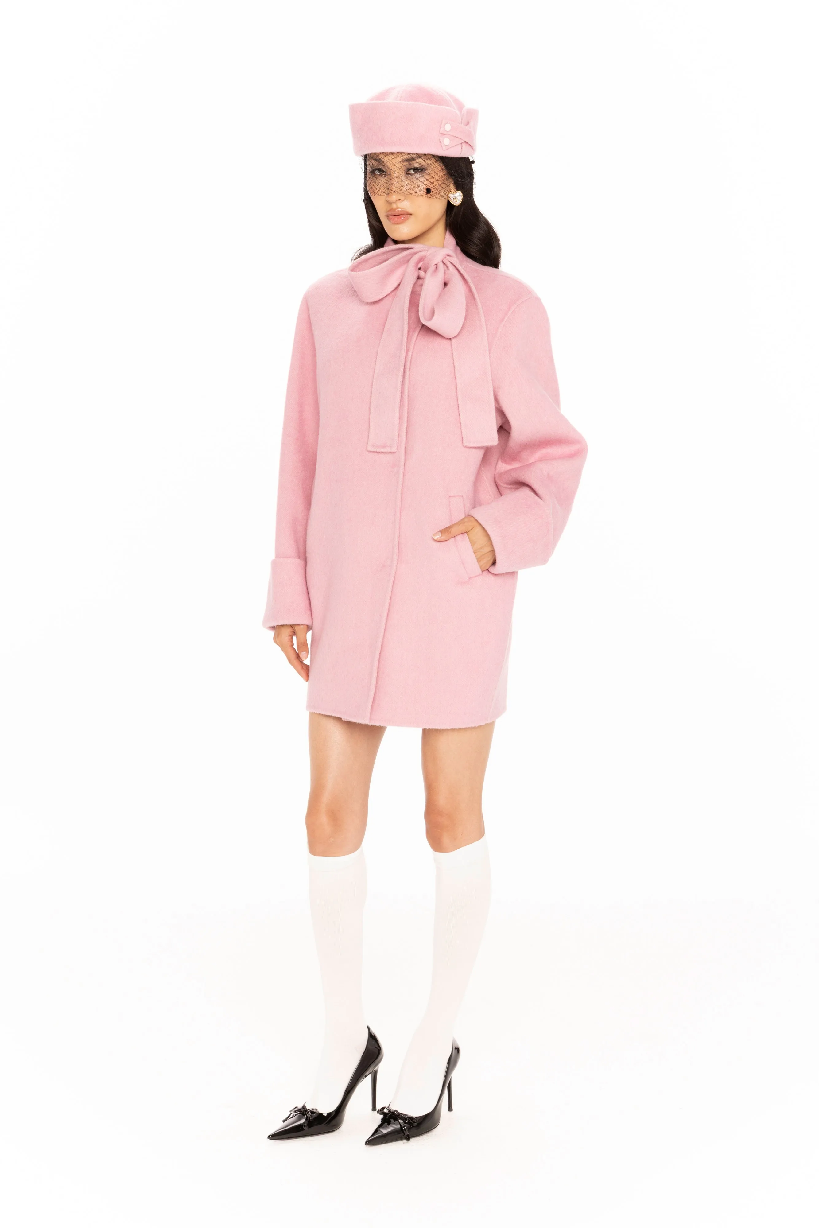 Juliette Cocoon Coat (Pink) sold by Nana Jacqueline product image thumbnail 5