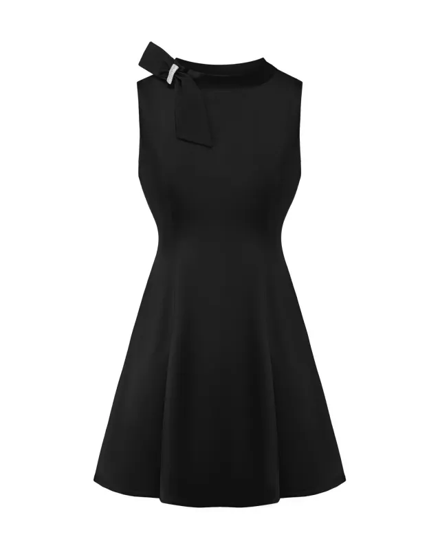Lila Satin Mini Dress (Black) sold by Nana Jacqueline