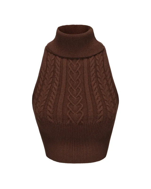 Margo Knit Top (Brown) (Final Sale) made by Nana Jacqueline