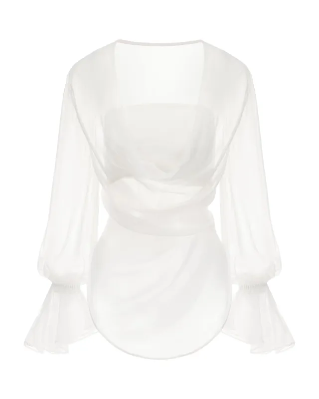 Nora Top (White) (Final Sale) sold by Nana Jacqueline