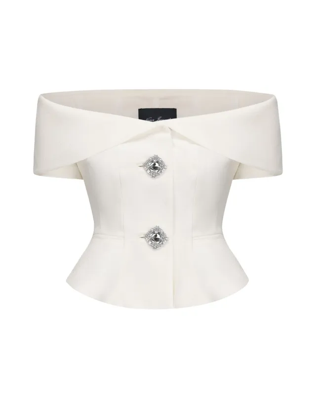 Blakely Top (White) made by Nana Jacqueline