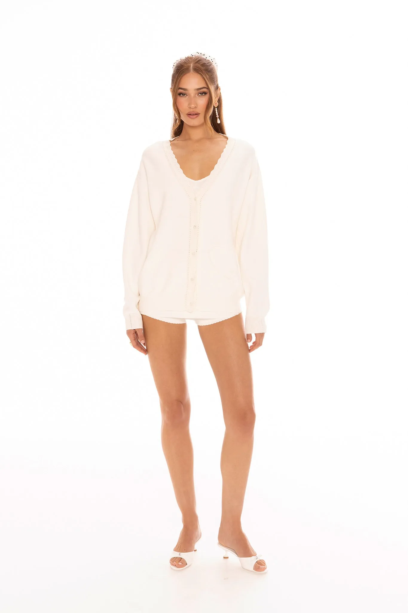 Carrie Cardigan (White) sold by Nana Jacqueline product image thumbnail 3