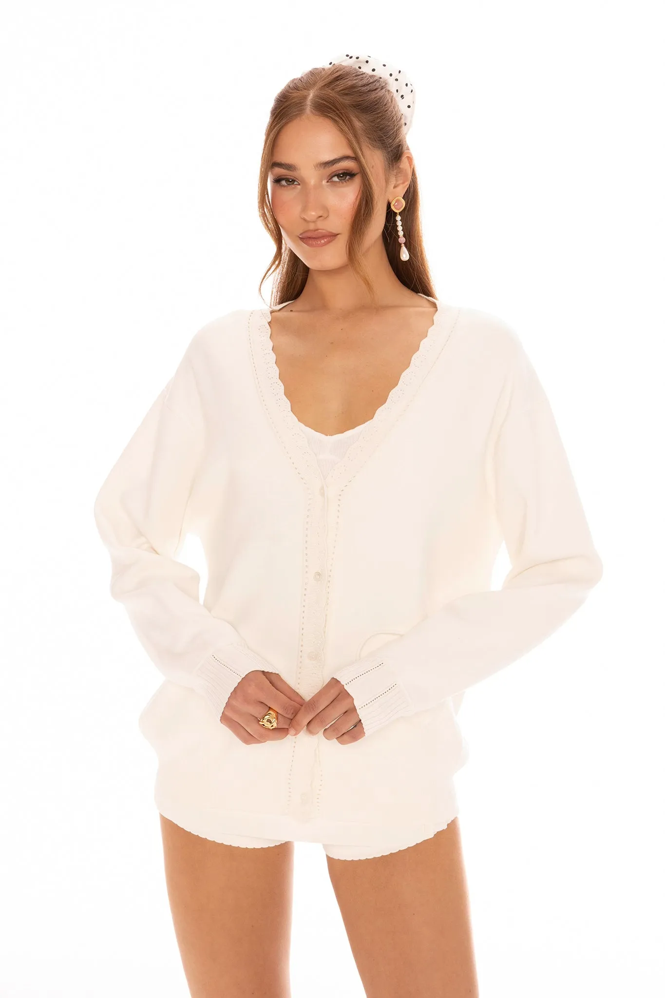 Carrie Cardigan (White) sold by Nana Jacqueline product image thumbnail 2