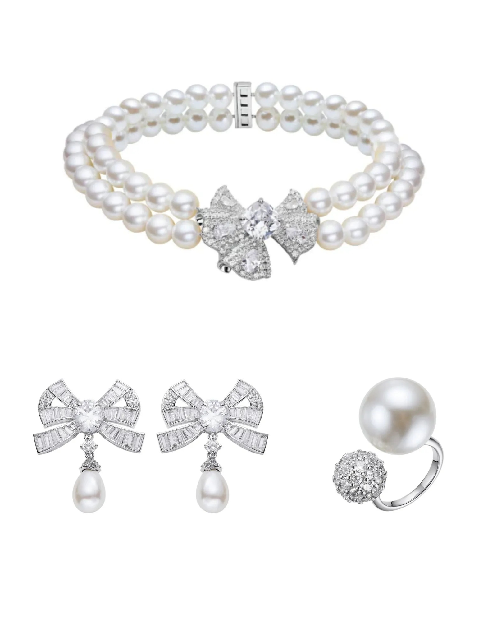 The Pearl & Diamonds Set sold by Nana Jacqueline