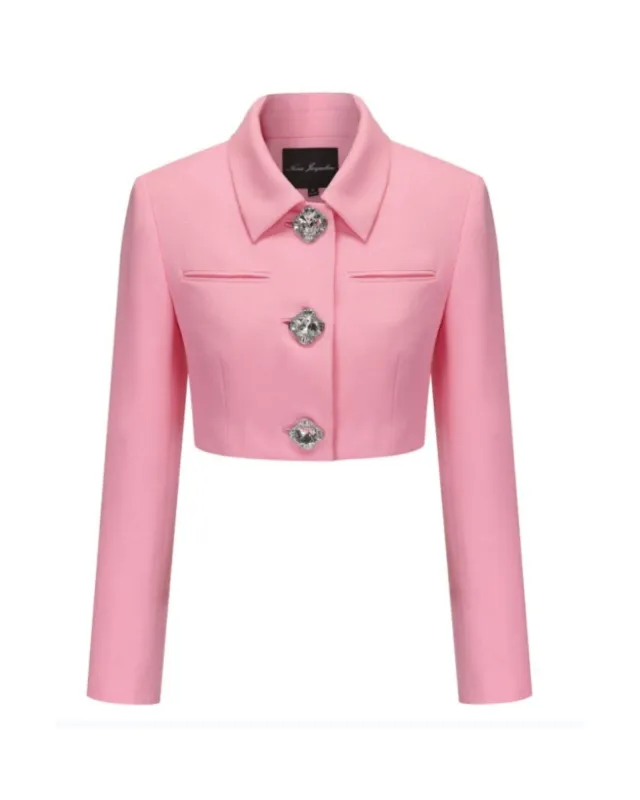 Tatiana Crop Blazer (Pink) sold by Nana Jacqueline