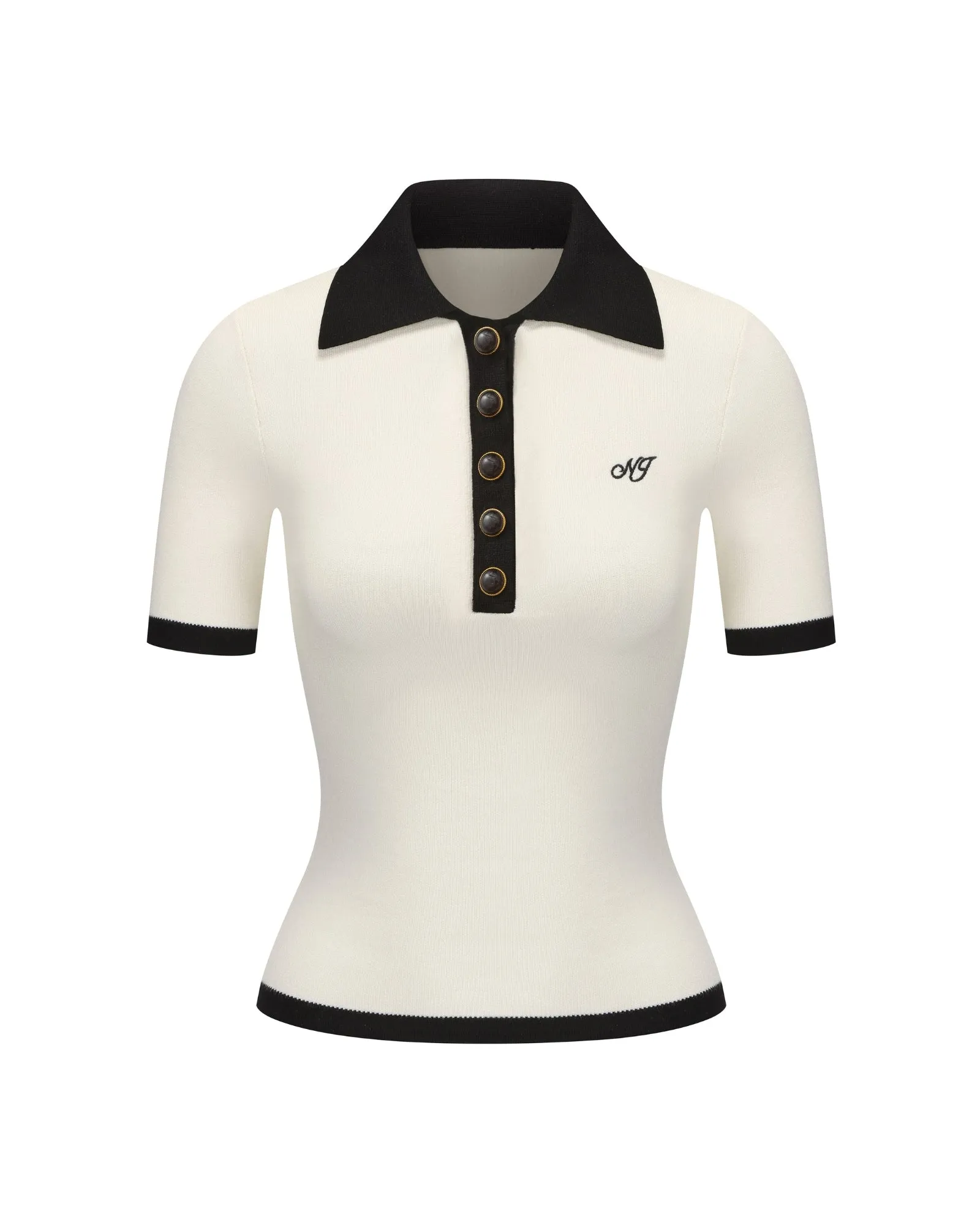 Hazel Polo Top (White) sold by Nana Jacqueline