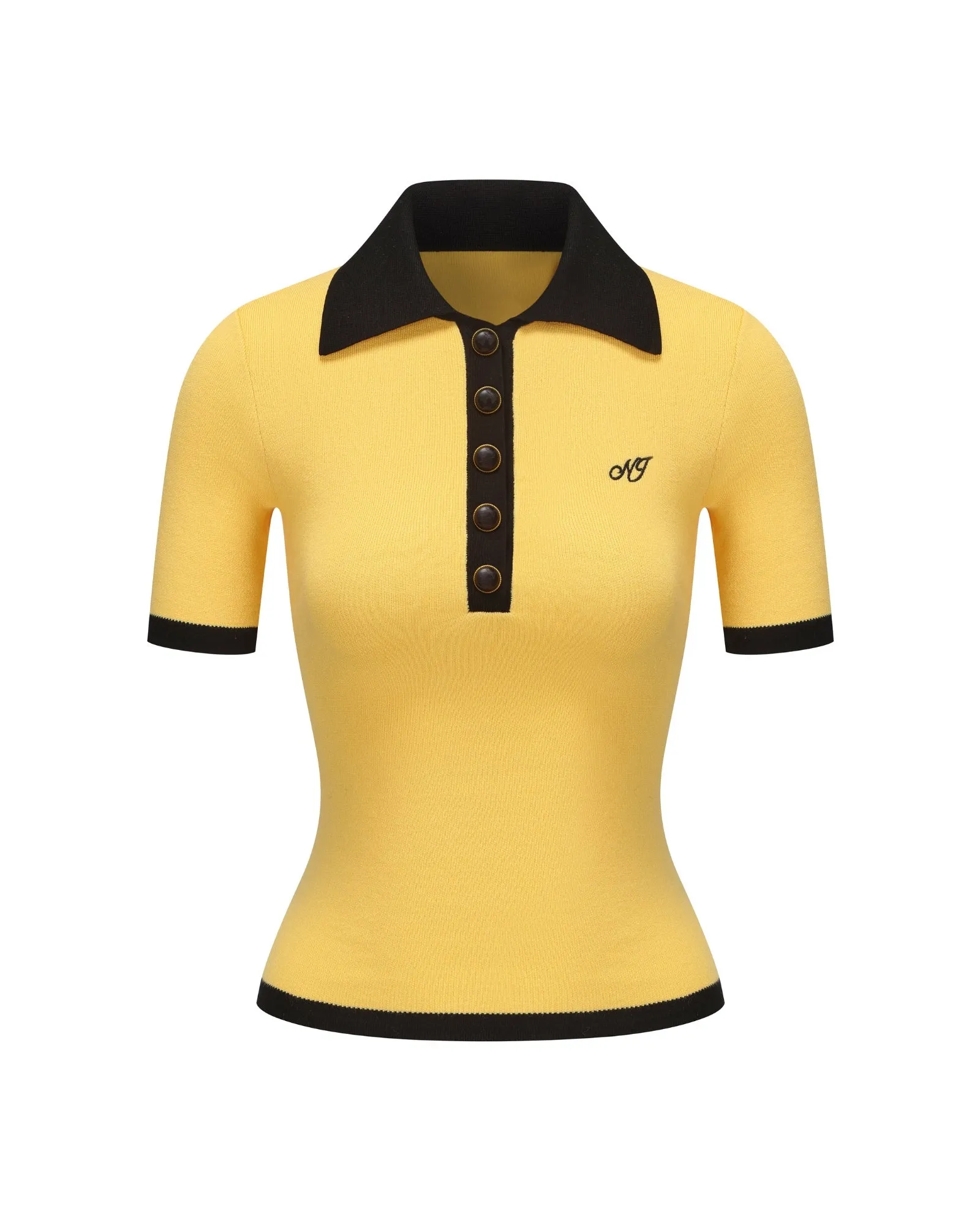 Hazel Polo Top (Yellow) sold by Nana Jacqueline