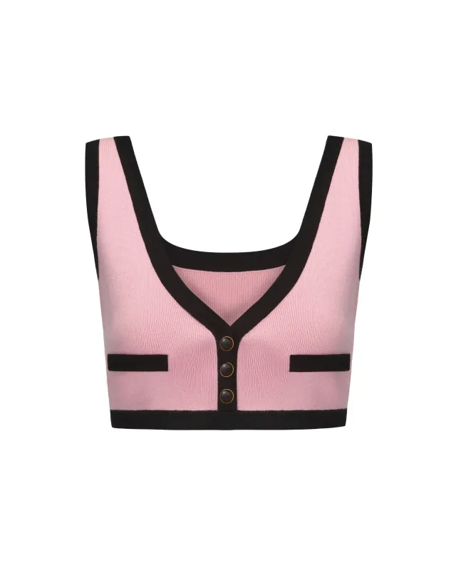 Eliza Vest Top (Pink) sold by Nana Jacqueline