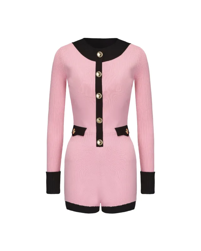 Matilda Knit Jumpsuit (Pink) (Final Sale) sold by Nana Jacqueline